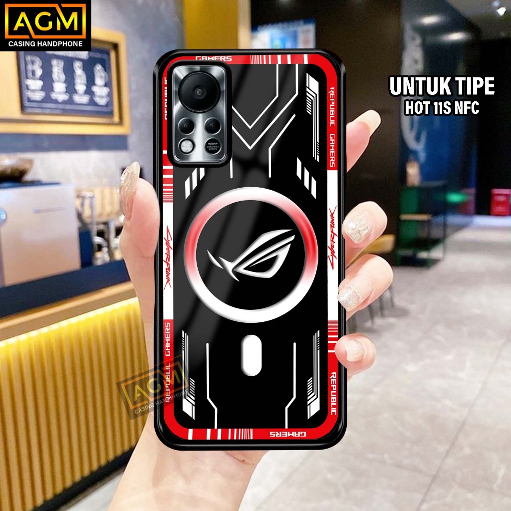 Case Infinix Hot 11S NFC - Case Kilau Softcase Infinix Hot 11S NFC Glossy [ROG] - AGM Hardcase handp