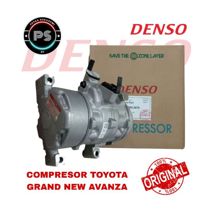 COMPRESOR KOMPRESOR AC MOBIL GRAND AVANZA ORIGINAL DENSO