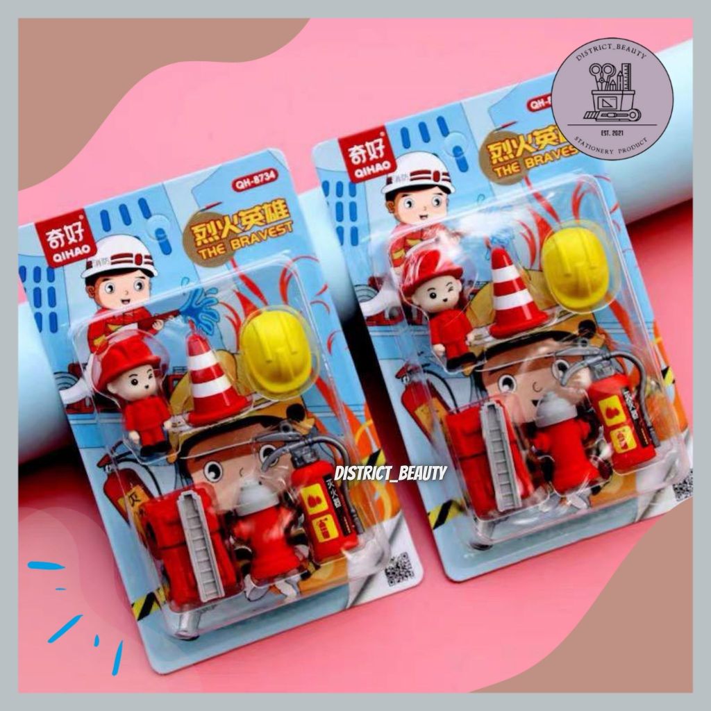 

PENGHAPUS PAPAN MOTIF PEMADAM KEBAKARAN PENGHAPUS PENSIL ERASER 3D BONEKA MOTIF PEMADAM FIREFIGHTER STATIONERY ANAK COWOK TERMURAH DISTRICT BEAUTY