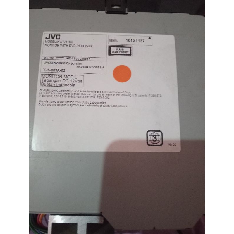 copotan asli head unit JVC HRV 2017