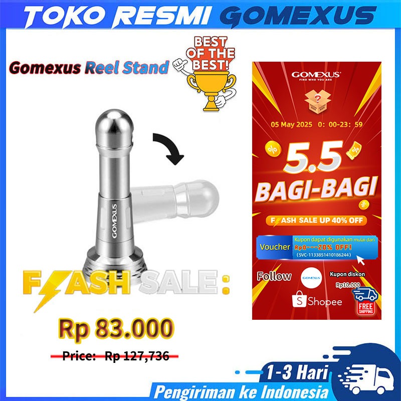 Gomexus Stand Pelindung Reel Pancing Flexible 800-5000 R6 (48Mm) Untuk Shimano Daiwa Ryobi Spinning 