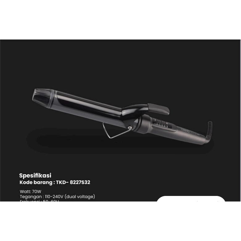 Takeda Pro Tkd-8227/32 Catok Bulet Curly Green Ceramic 32Mm atau 25Mm