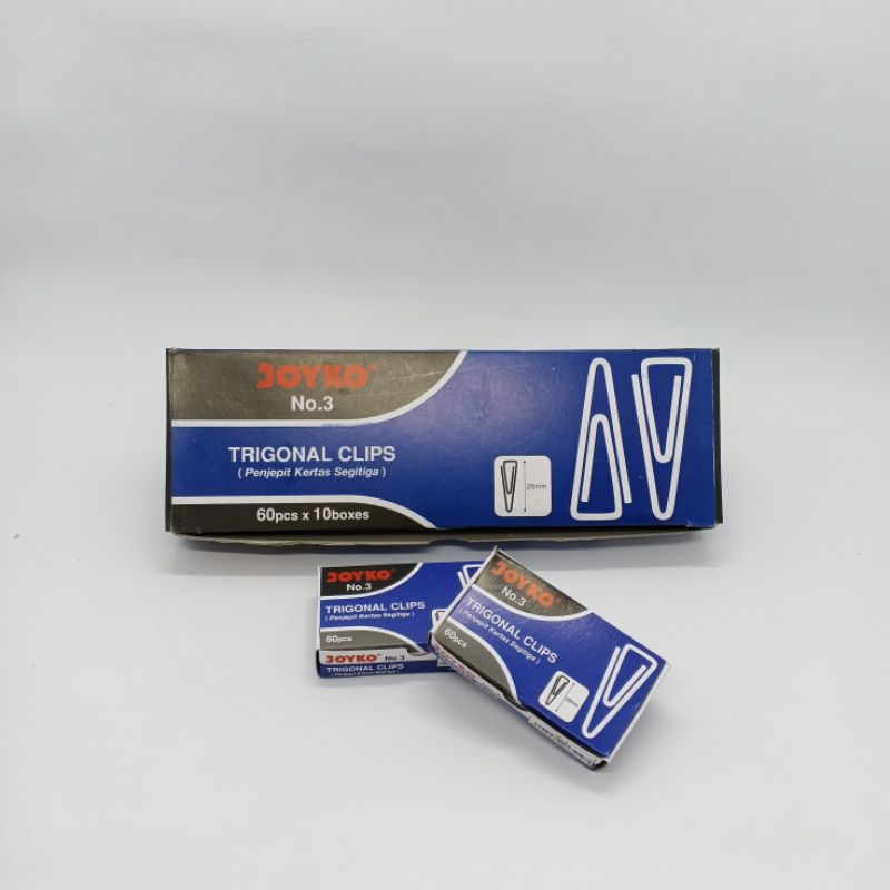 

Joyko Trigonal clip /paper clip /klip penjepit kertas no. 3