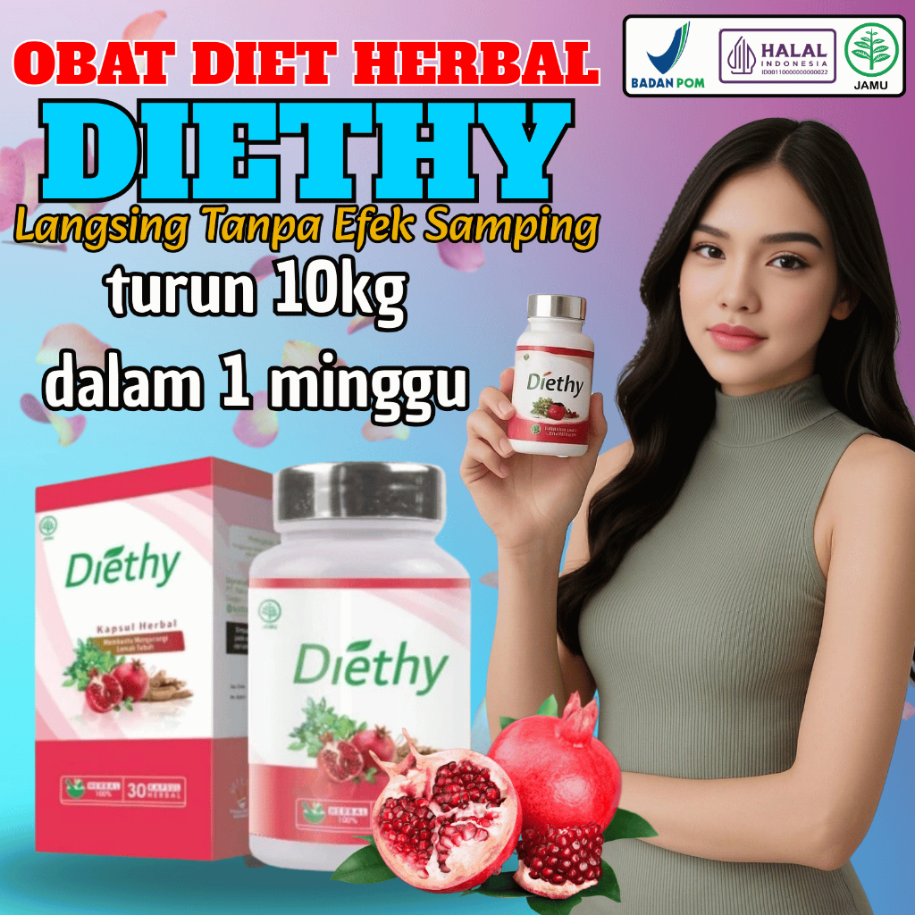 DIETHY OBAT DIET PALING AMPUH 7 HARI TURUN 10KG pembakar lemak perut buncit obat diet paling ampuh