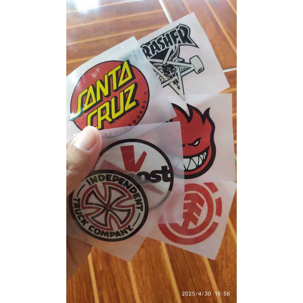 

PATCH STIKER SABLON BAJU Logo SKATER Isi 6 pcs | cetak DTF Sablon iron patch setrika Polyflex Pvc | Emblem LOGO TEMA SKATER