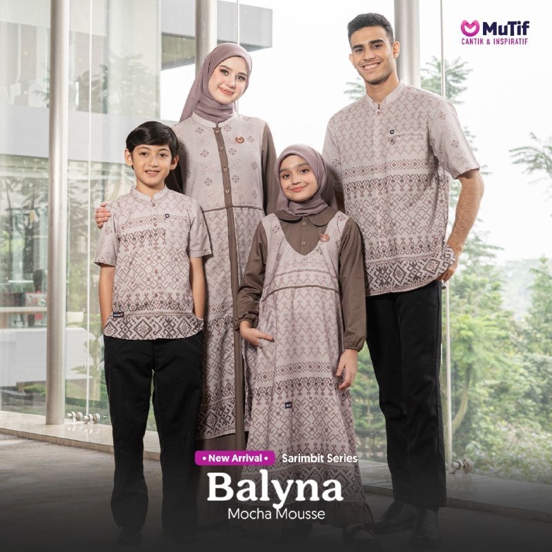 SARIMBIT BALYNA AFNAN / SERAGAM KELUARGA TERBARU / SARIMBIT ORI BY MUTIF / SERAGAMAN / GAMIS DEWASA 