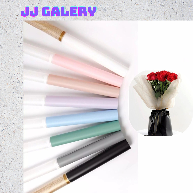 

KERTAS BUKET BUNGA PLASTIK Flower Wrapping List Gold Paper Kertas Buket Bunga Florist Cellophane Bouquet Florist KB117