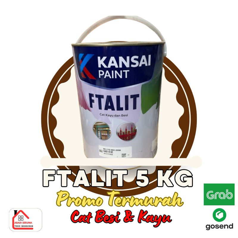 CAT BESI FTALIT 5 KG CAT MINYAK 1 GALON CAT KAYU CAT PELAPIS CAT DASAR BESI CAT KANSAI