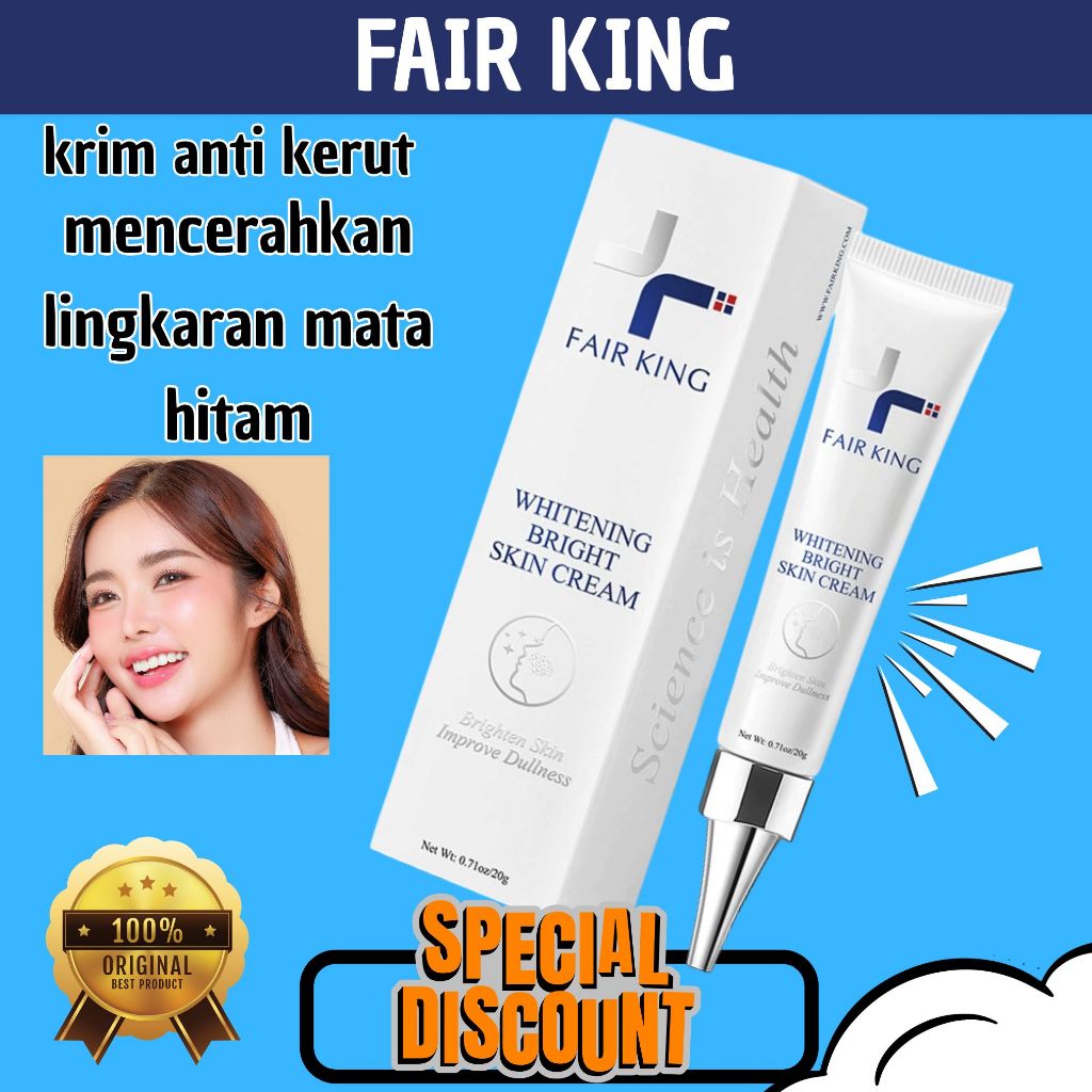 FAIR KING Freckle Cream Krim Pencerah Wajah Whitening Bright Skin anti aging anti kerut Memudarkan B