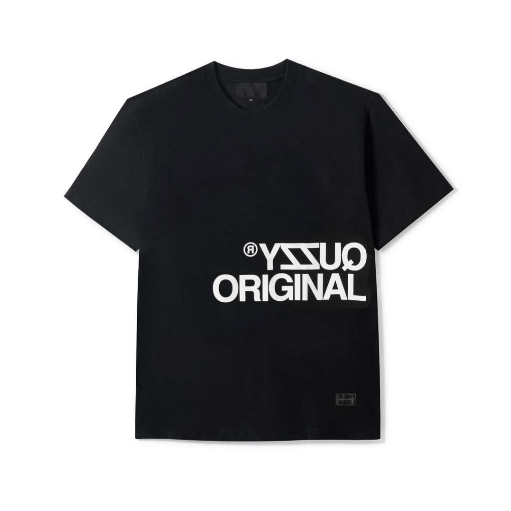 ORIGINAL QUZZY  T-SHIRT - BESIDE LOGO BLACK