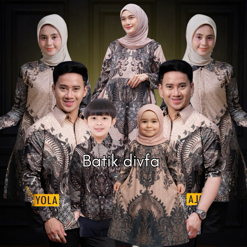 BAJU BATIK COUPLE KELUARGA DEWASA DAN ANAK BAJU BATIK ATASAN COUPLE
