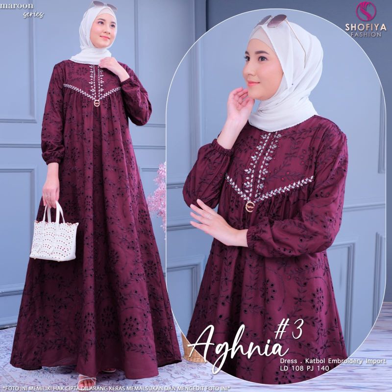 [NEW] GAMIS DRESS AGHNIA BY SHOFIYA // FASHION MUSLIM KEKINIAN // KAYESA DRESS BY UWAIS