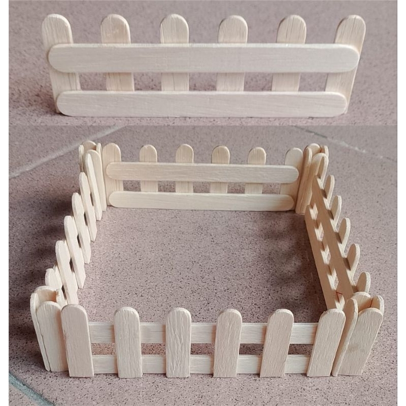 Miniatur Pagar Dari Stik Es Krim