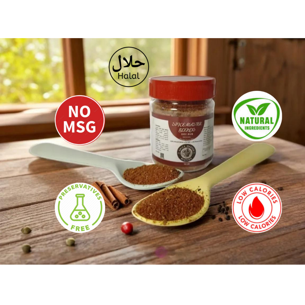 

Spice Master Blends Original Dry Rub Bumbu marinasi serbaguna halal rendah kalor alami tanpa pengawet tanpa msg