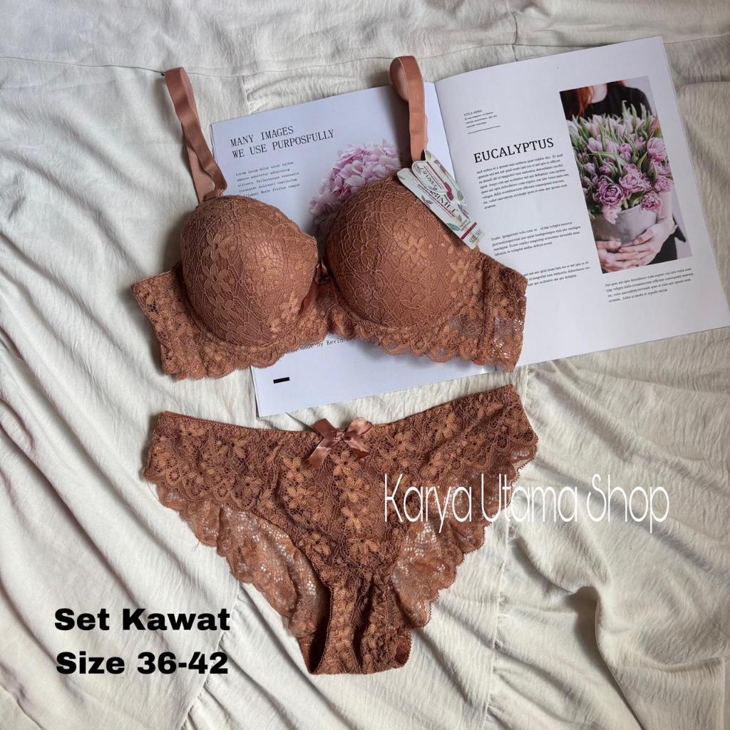 BH SET WANITA SETELAN BROKAT IMPORT PREMIUM