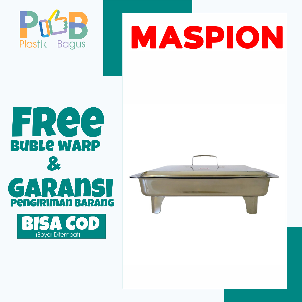 tempat wadah makanan prasmanan bulat stainless steel maspion Sajiku Pan SS-P40 cmc