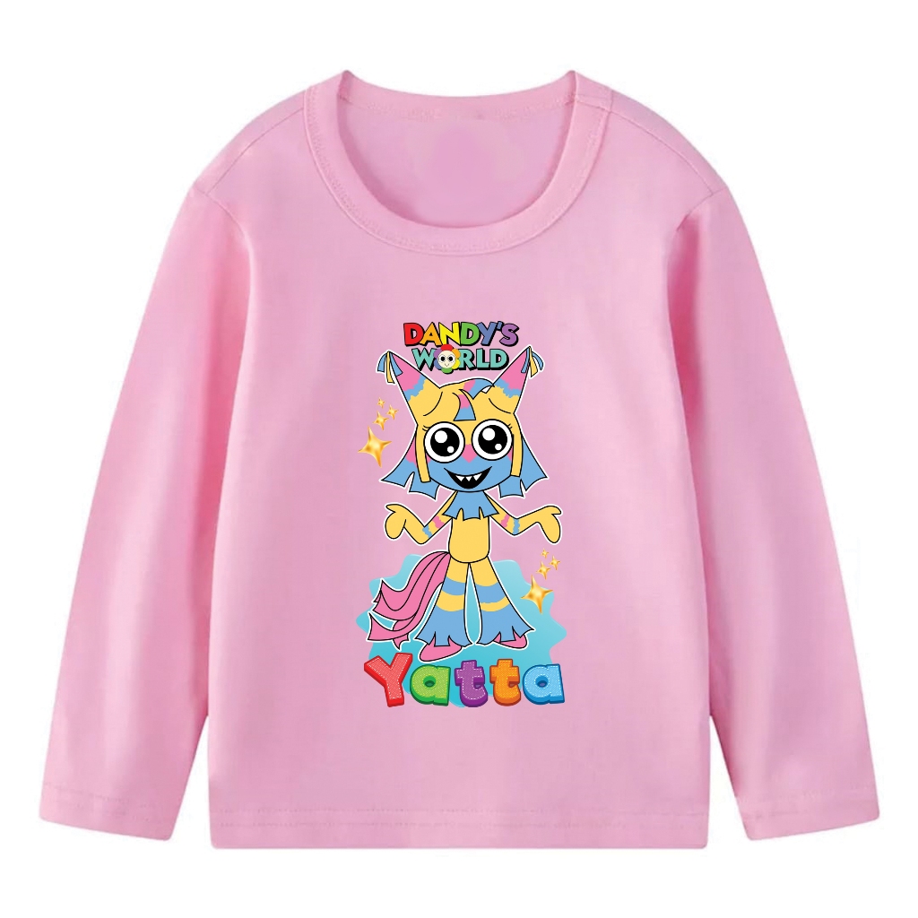 Atasan Baju Kaos Lengan Panjang Anak-Anak Gambar DANDYS WORLD YATTA Usia 1-11 Thn