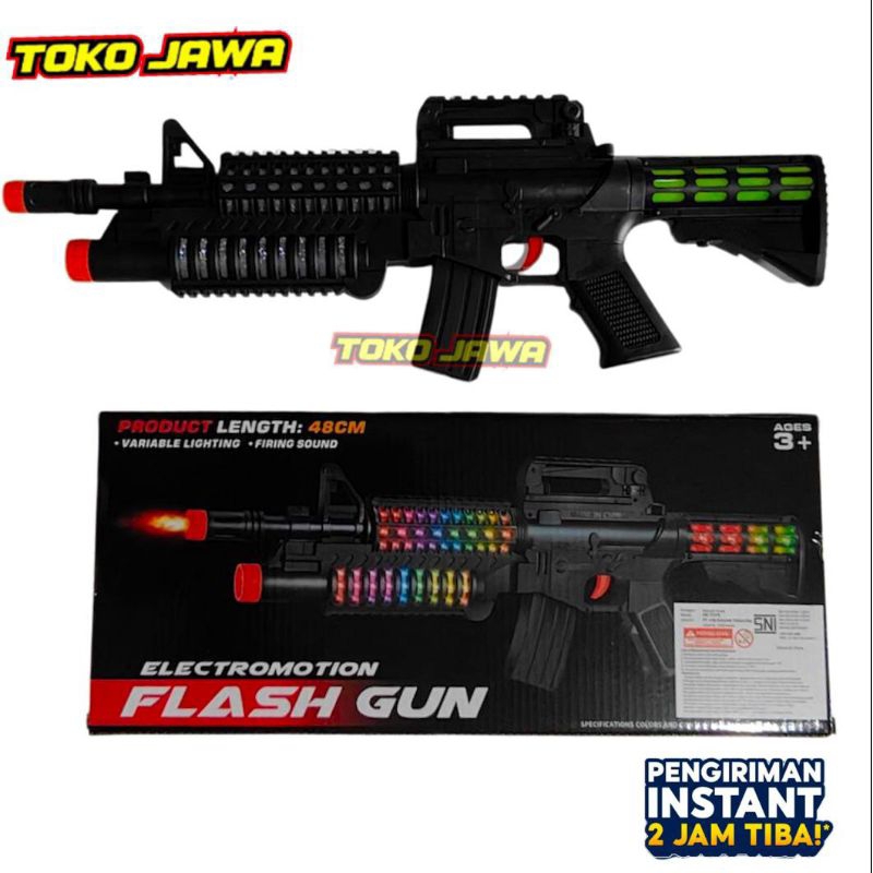 Mainan Anak Pistol Pistolan/Tembak TembakanPanjang Ada Suara dan Lampu Menyala AK858
