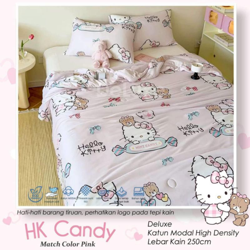 Selimut Bedcover Set Katun Lokal Motif Anak Perempuan