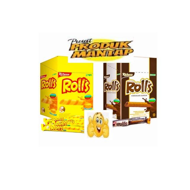 

Nabati Rolls Keju-Cokelat (500) isi 20 Pcs/Box - Varian - Cookies, Food