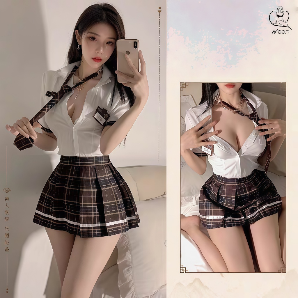 Sexy Lingerie Dress /Rok Pendek Gaya Perguruan Tinggi JK/ Sexy Lingerie Wanita / Lingerie Sexy Night