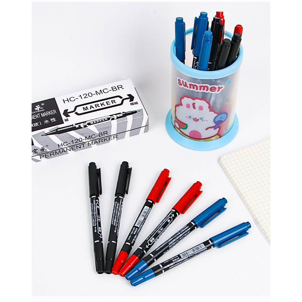 

Spidol & Pulpen Ujung Ganda 2 in 1 Marker & Pena Dua Fungsi Dual Tip