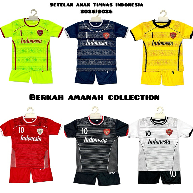 setelan anak timnas Indonesia kuning/ jersey bola anak Timnas Garuda/ kaos bola anak/ setelan bola a