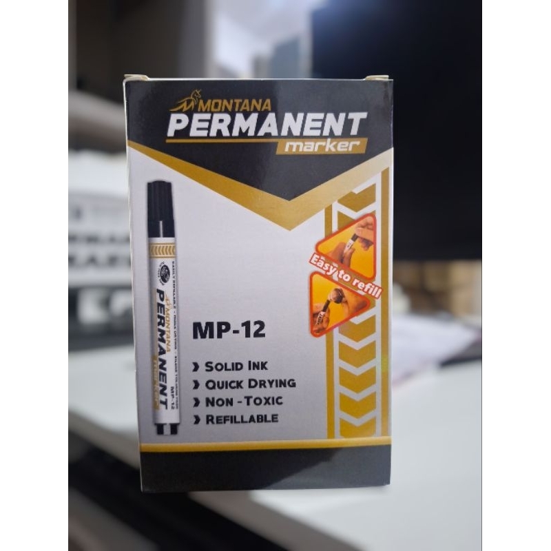 

PERMANENT Marker Montana Isi 12 Pcs/Spidol Besar/Spidol Permanen/MP-12