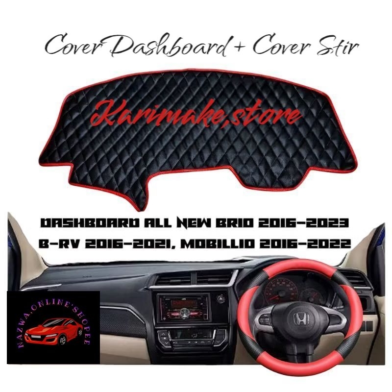 Alas / Cover Dashboard+Cover Sarung Stir Mobil B-RV (2016-2021), Mobilio (2016-2022), All New Brio (