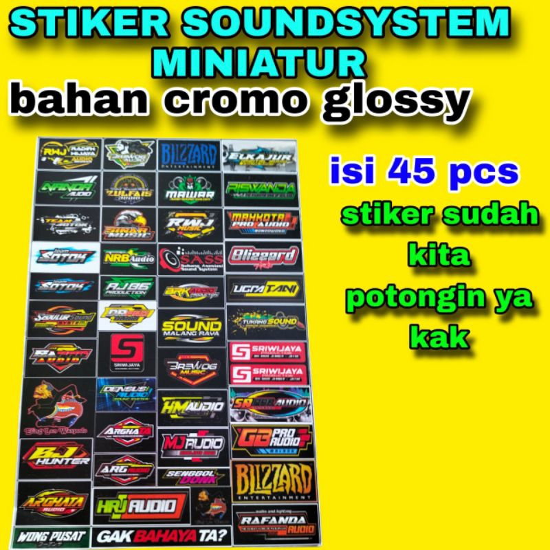 

STIKER MINIATUR SOUNDSYSTEM HOREG ISI 45 PCS BAHAN CROMO