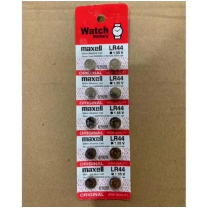 Batre MAXELL kancing Baterai Battery Batere Batre AG13 SR LR 44 LR44 L1154F GROSIR JAM TANGAN