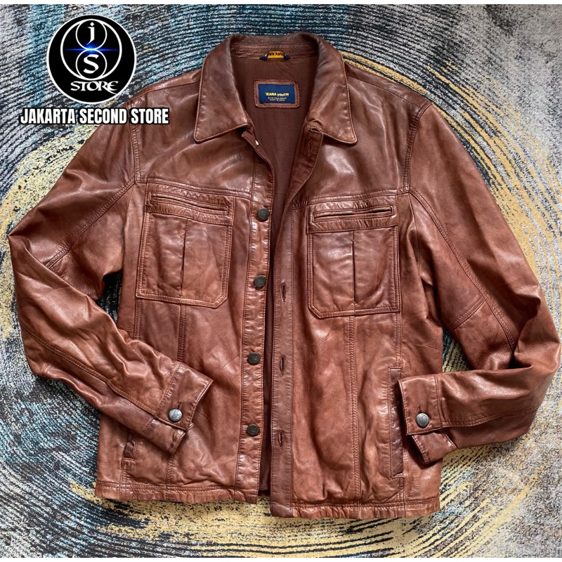 Jaket Kulit Asli Zara Man Limited Collection
