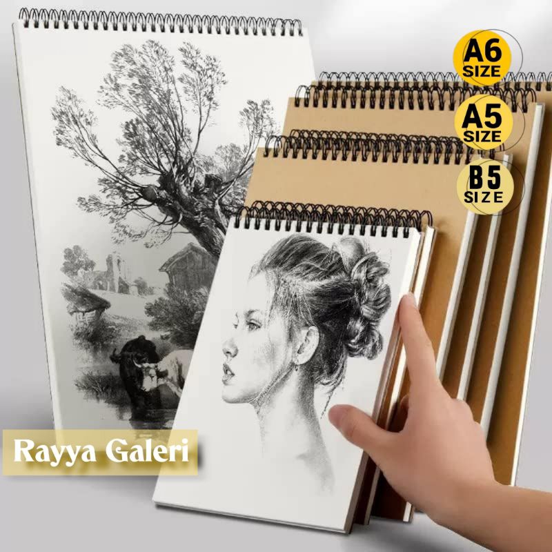 

Buku gambar tebal Watercolour buku sketsa Double ring spiral A5 A6 B5 watercolour