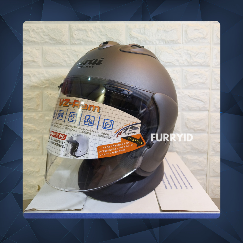 HELM HALF FACE ARAI VZRAM GREY DOFF