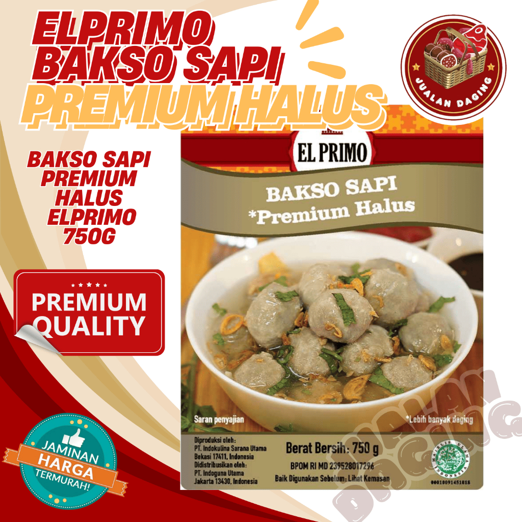 

EL PRIMO BAKSO SAPI PREMIUM HALUS 750 GRAM