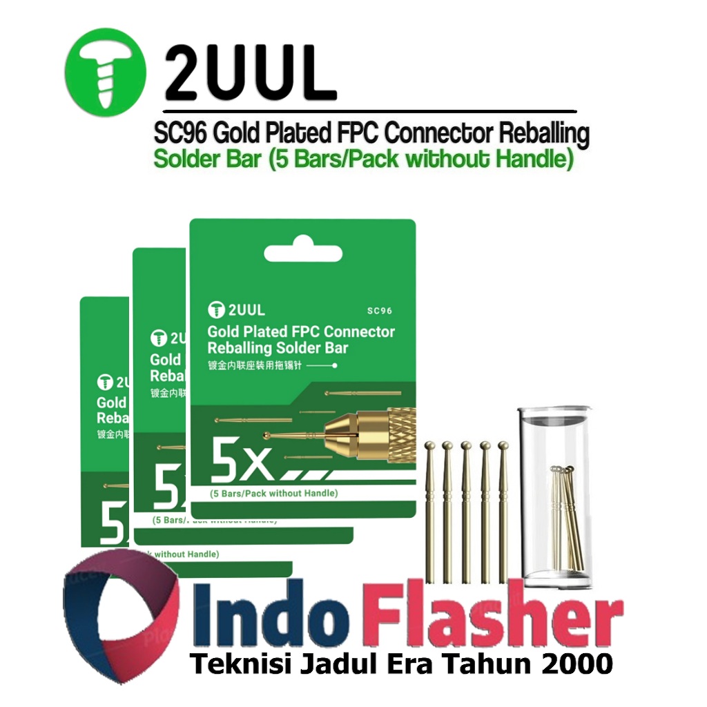 2UUL SC96 Gold Plated FPC Connector Reballing - Alat Mata Solder berlapis emas