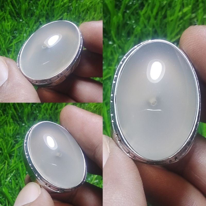 Batu cincin natural anggur sodo Lanang combong rambut langka Ss11