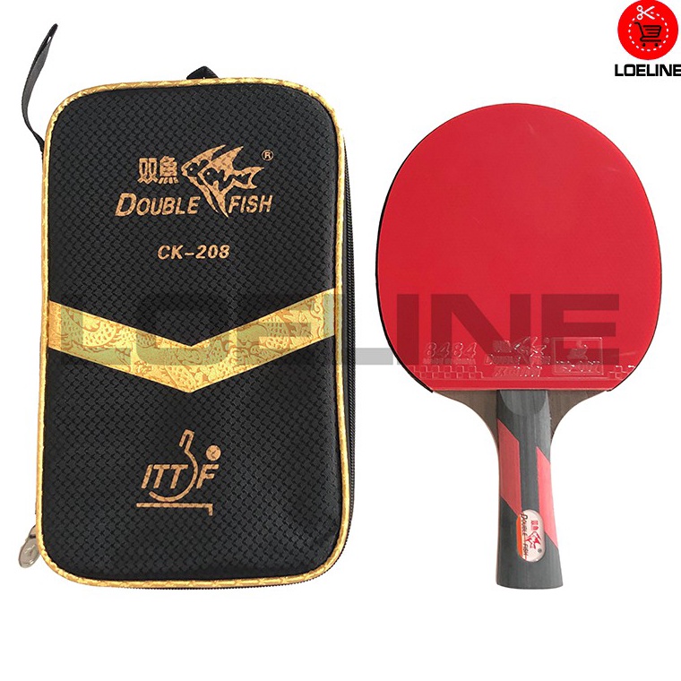 55TERBAIK Bad Bat Bet Ping Pong Pingpong Tenis Meja Hitam Double Fish CK28 Original
