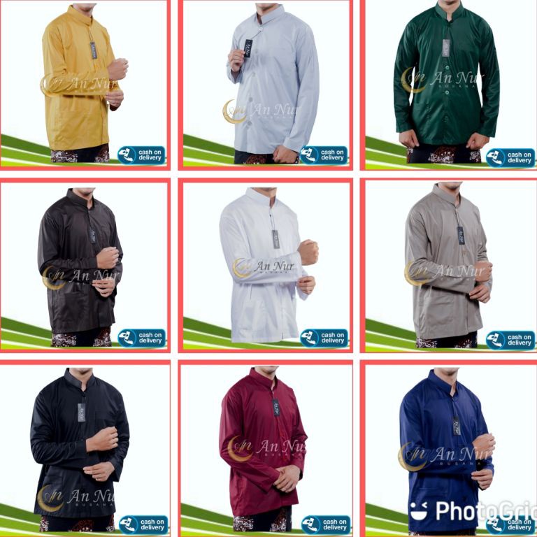 55TOP SALE BAJU MUSLIM KOKO HAIBAH MODEL AMMU MERK AN NUR UKURAN BESAR JUMBO XXL XXXL