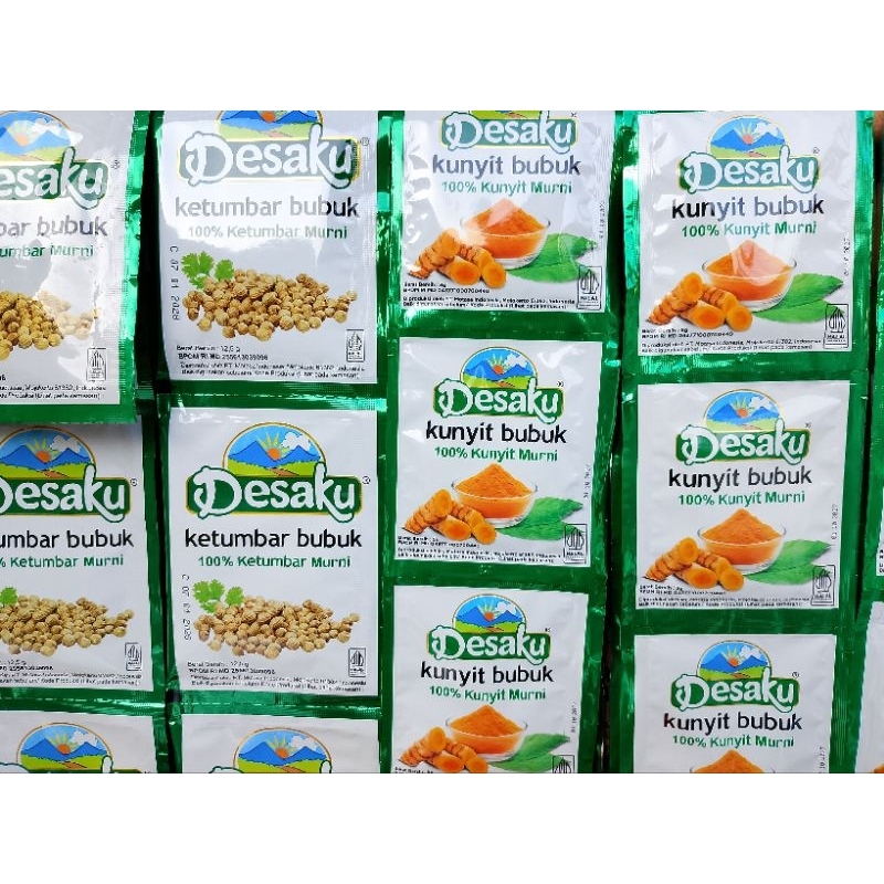 

Bumbu dapur Desaku Ketumbar bubuk, kunyit bubuk dan Marinasi