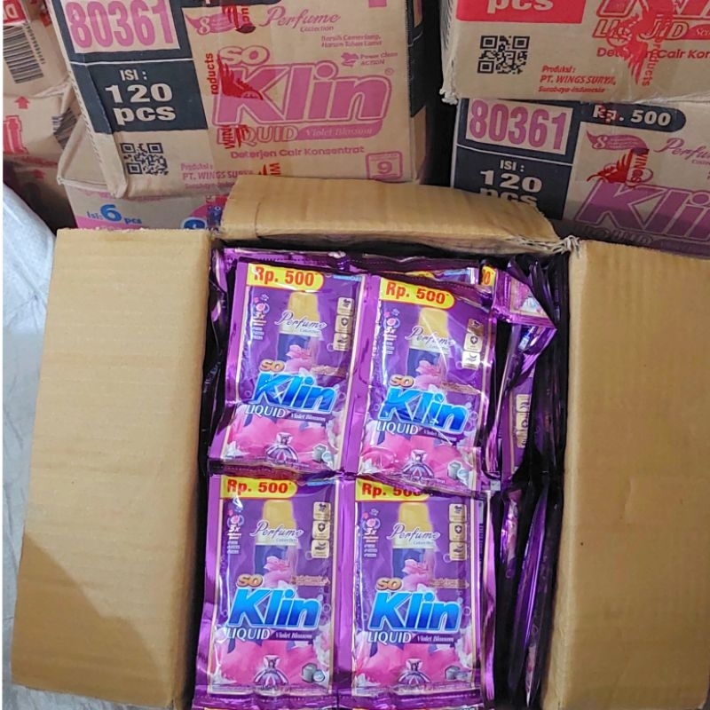 SOKLIN LIQUID 1Dus Eceran 500 [KARTON] / So Klin Liquid Softergent Cair Renteng