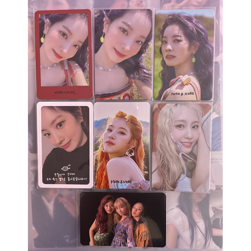TWICE PHOTOCARD OFFICIAL MORE & MORE ALBUM DAHYUN MOMO SANA CHAEYOUNG TZUYU