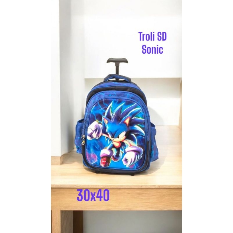 Tas troli sonic tk trolley SD import tas koper anak Roblox/ tas dorong kuromi sanrio kado anak