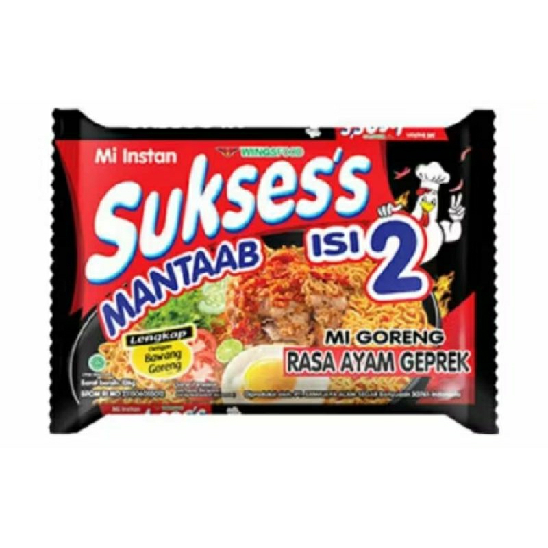 

Mi instan suksess isi 2 rasa ayam geprek 126g