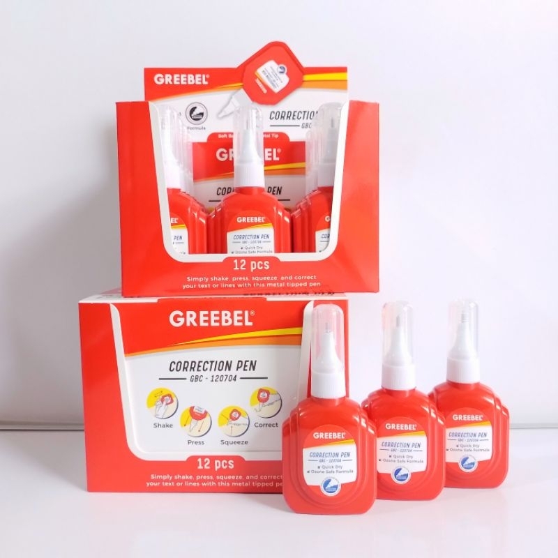 

TIPE-X Cair Correction Pen Greebel GBC-120704 ( Pak ) [ Original ]