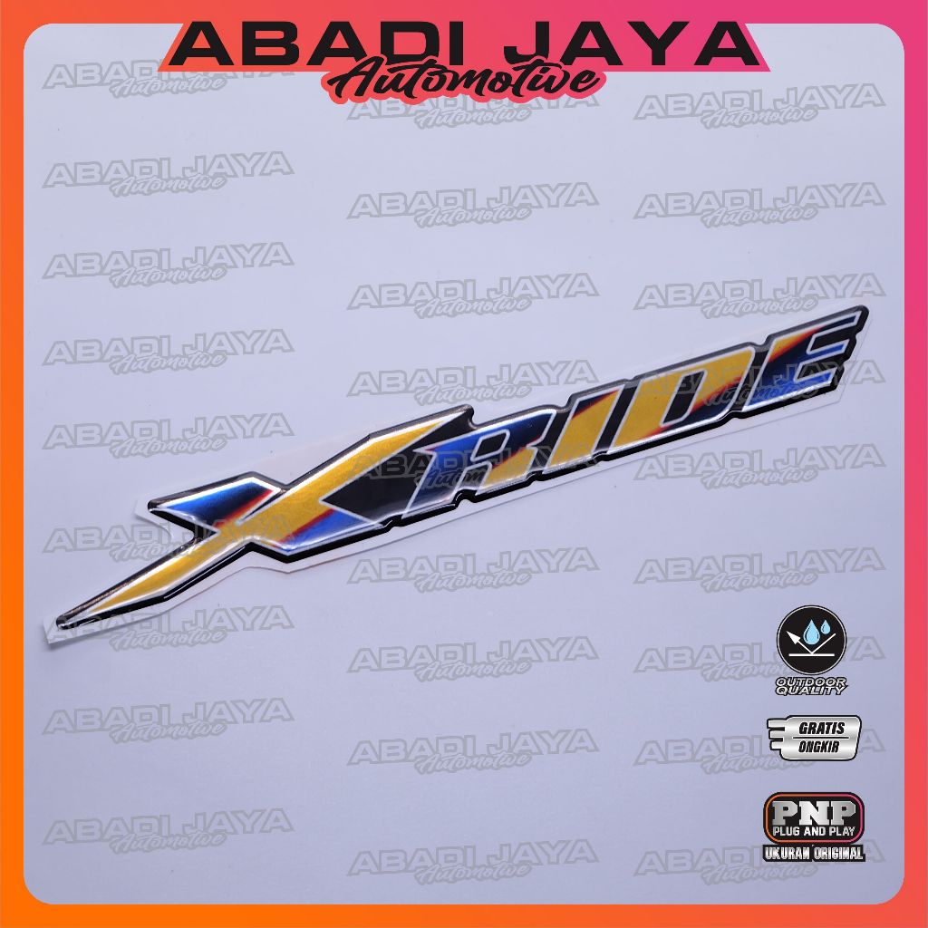 Emblem Yamaha Xride / Emblem Timbul Yamaha Xride / Emblem Titanium Xride / Stiker Logo Yamaha Xride