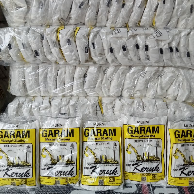 

GARAM CAP KERUK per bal (20pcs) harga 17.000 (tujuh belas ribu) berat 4 kg