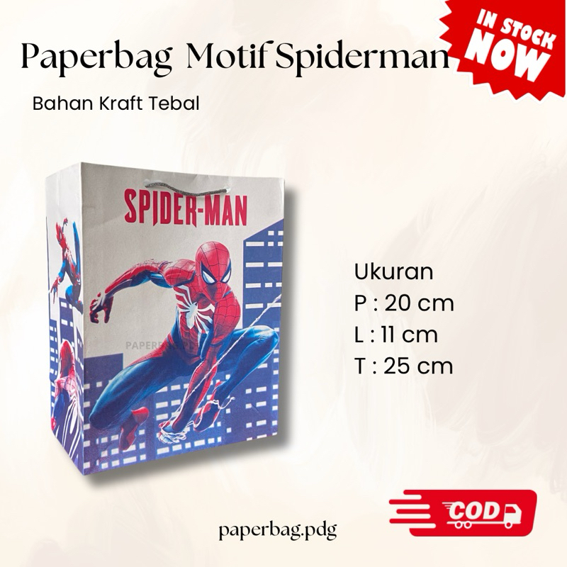 

Paperbag Motif Gambar Spiderman Uk. 25x11x20 cm | READY STOCK | PaperbagGift | Tas Kado | Paperbag Barang | Paperbag Toko | Paperbag Cantik | Paperbag Full Print | Paperbag Tebal | Paperbag Kuat | Paperbag Terimakasih | Paperbag Ultah | Sempro