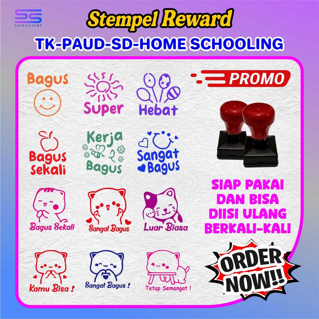 STEMPEL REWARD NILAI TK|PAUD|SD|HOME SCHOOLING