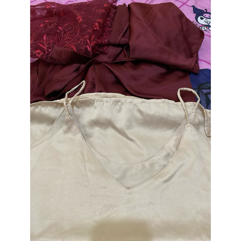 one set murah outfit kondangan maroon